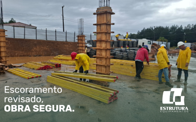 Escoramento revisado, obra segura